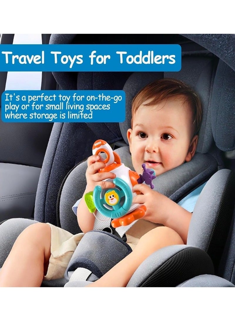 ألعاب مونتيسوري الحسية للأطفال الصغار من عمر 1 إلى 3 سنوات - أنشطة السفر - مكعب لوح النشاط - هدايا للأطفال من عمر 6 إلى 18 شهرًا - 1 إلى 2 سنة - ألعاب سفر تعليمية للأولاد والبنات - طائرة وسيارة - Image 5